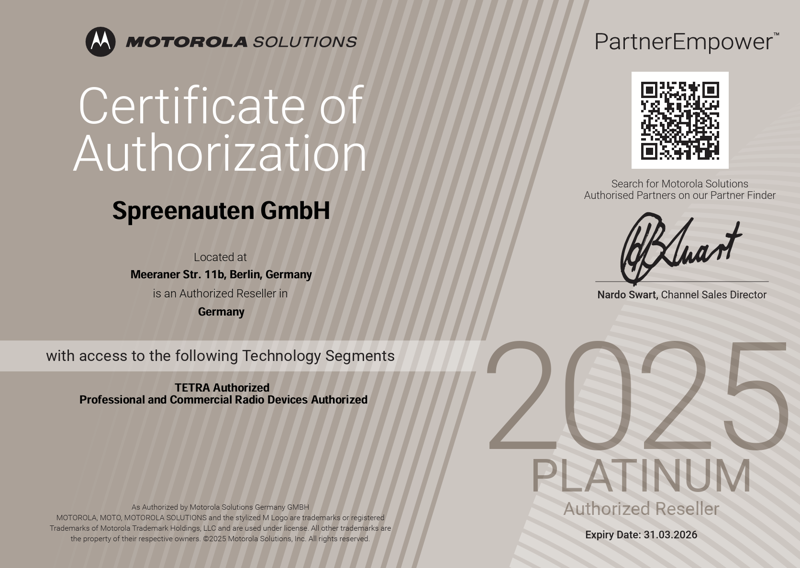 Motorola Platinum Partner 2025 Berlin